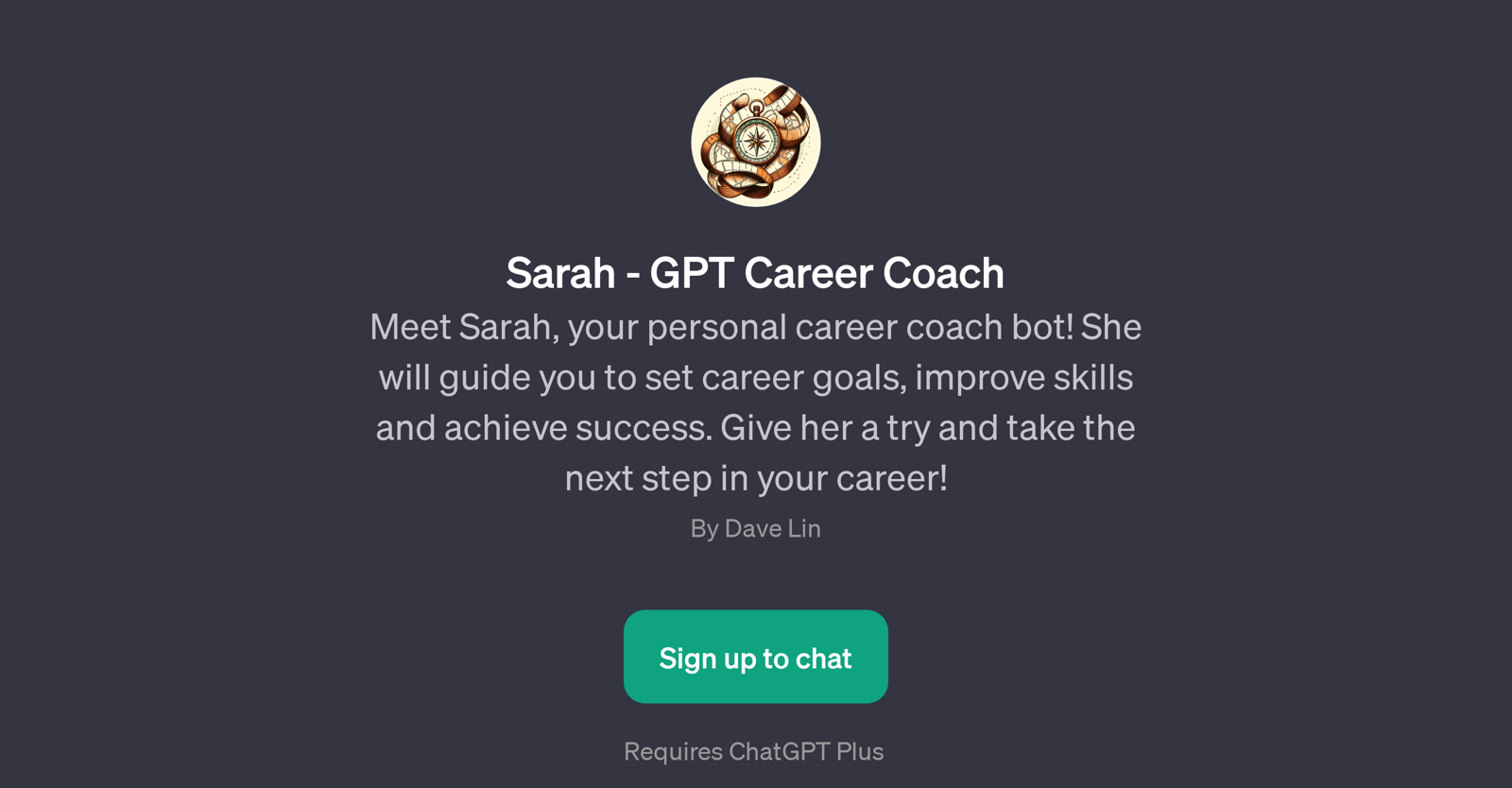 Sarah - GPT Career Coach website