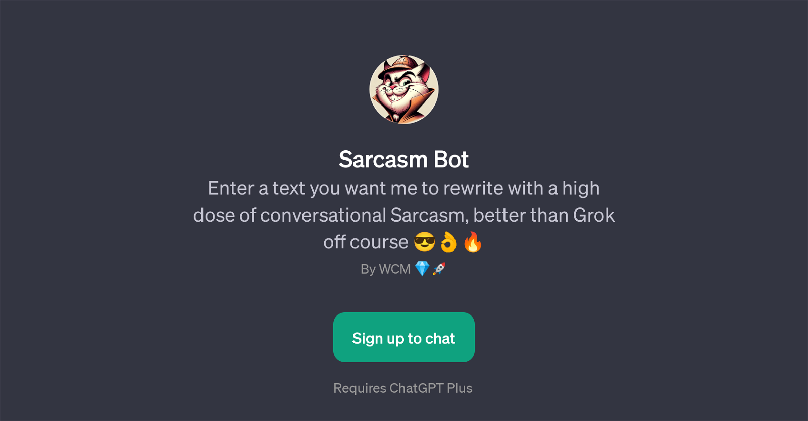 Sarcasm Bot website