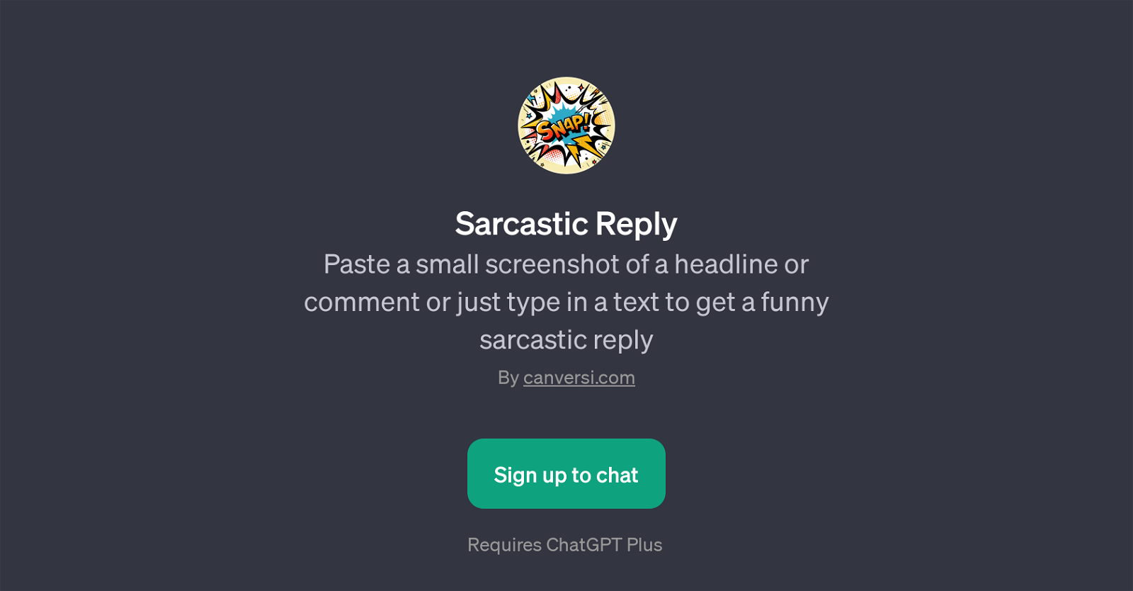 Sarcastic Reply website