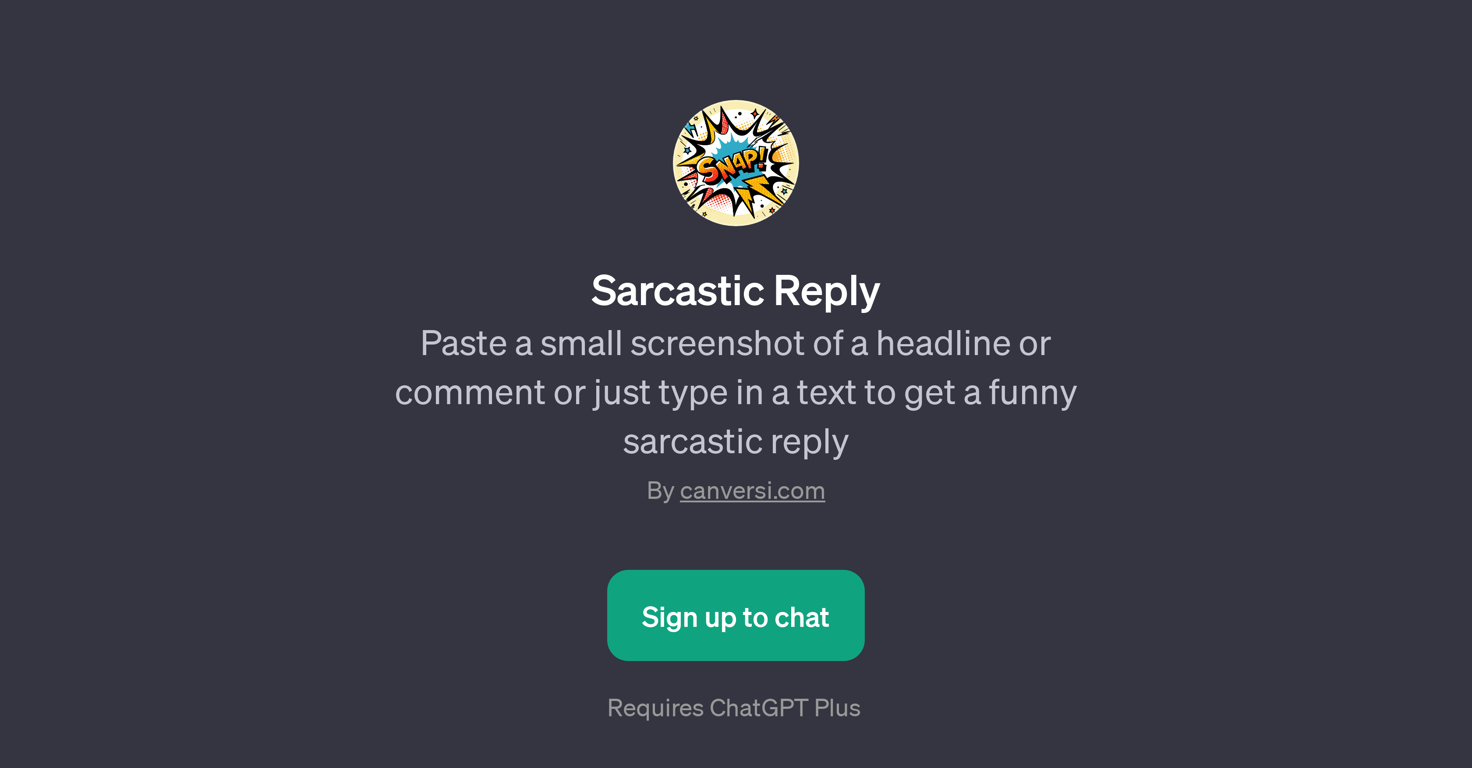 Sarcastic Reply website