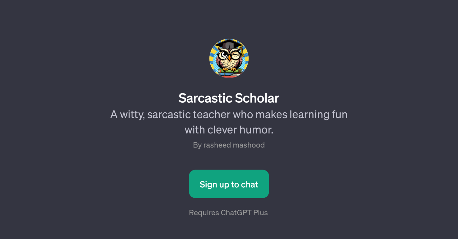 Sarcastic Scholar website