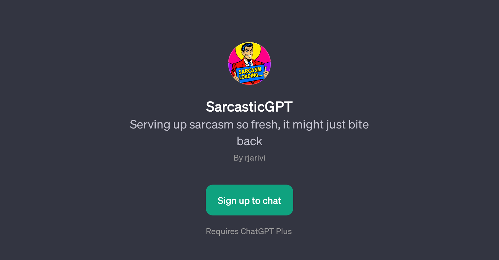 SarcasticGPT website