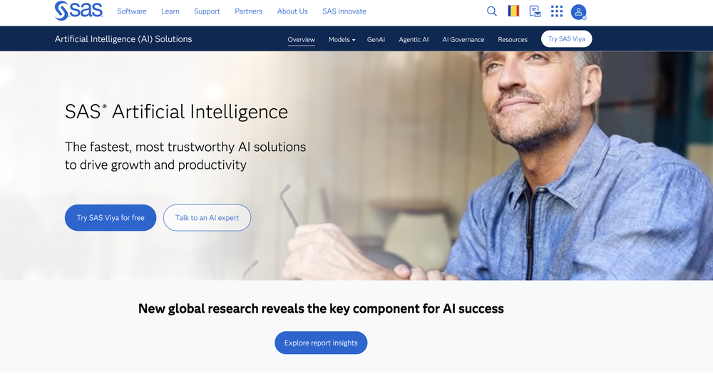 SAS AI website