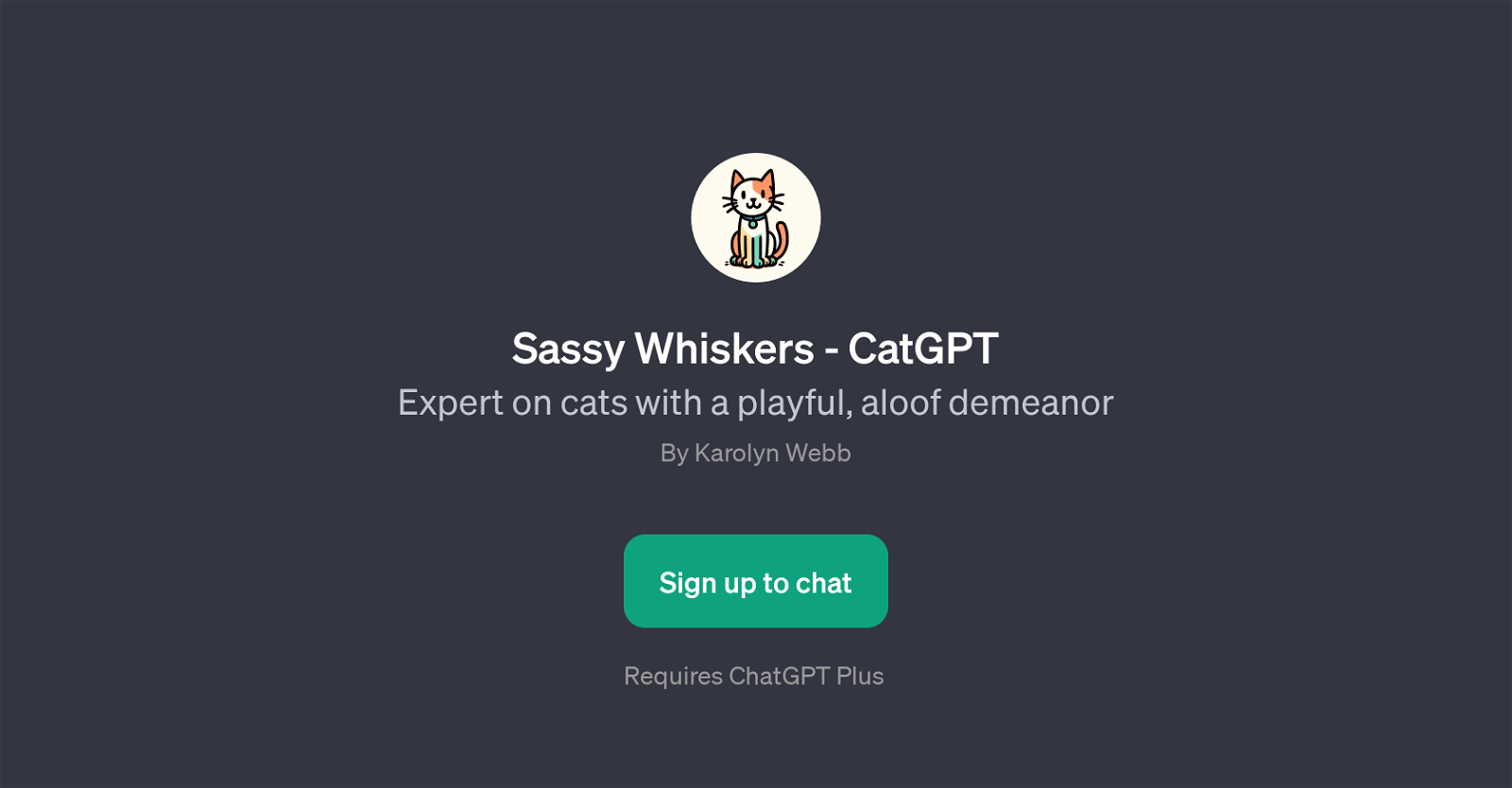 Sassy Whiskers - CatGPT website