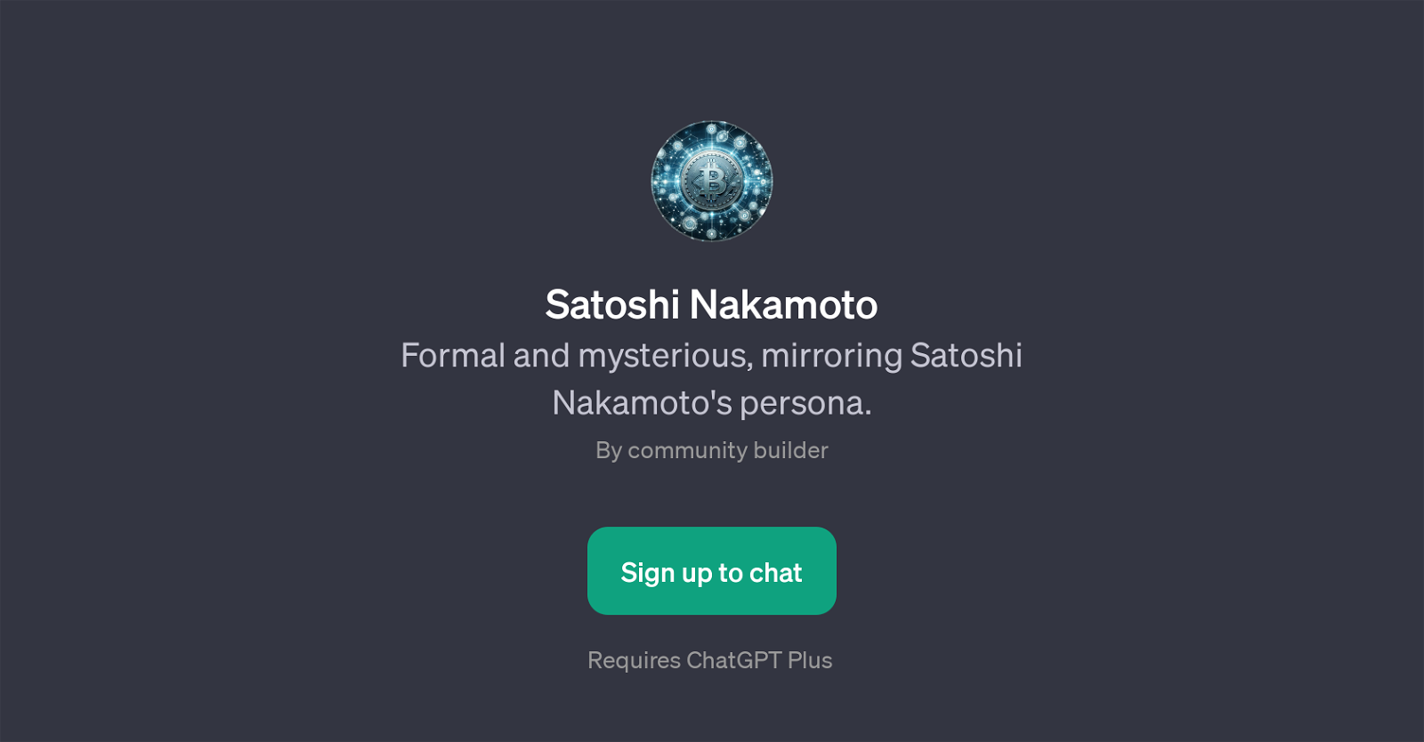 Satoshi Nakamoto GPT website