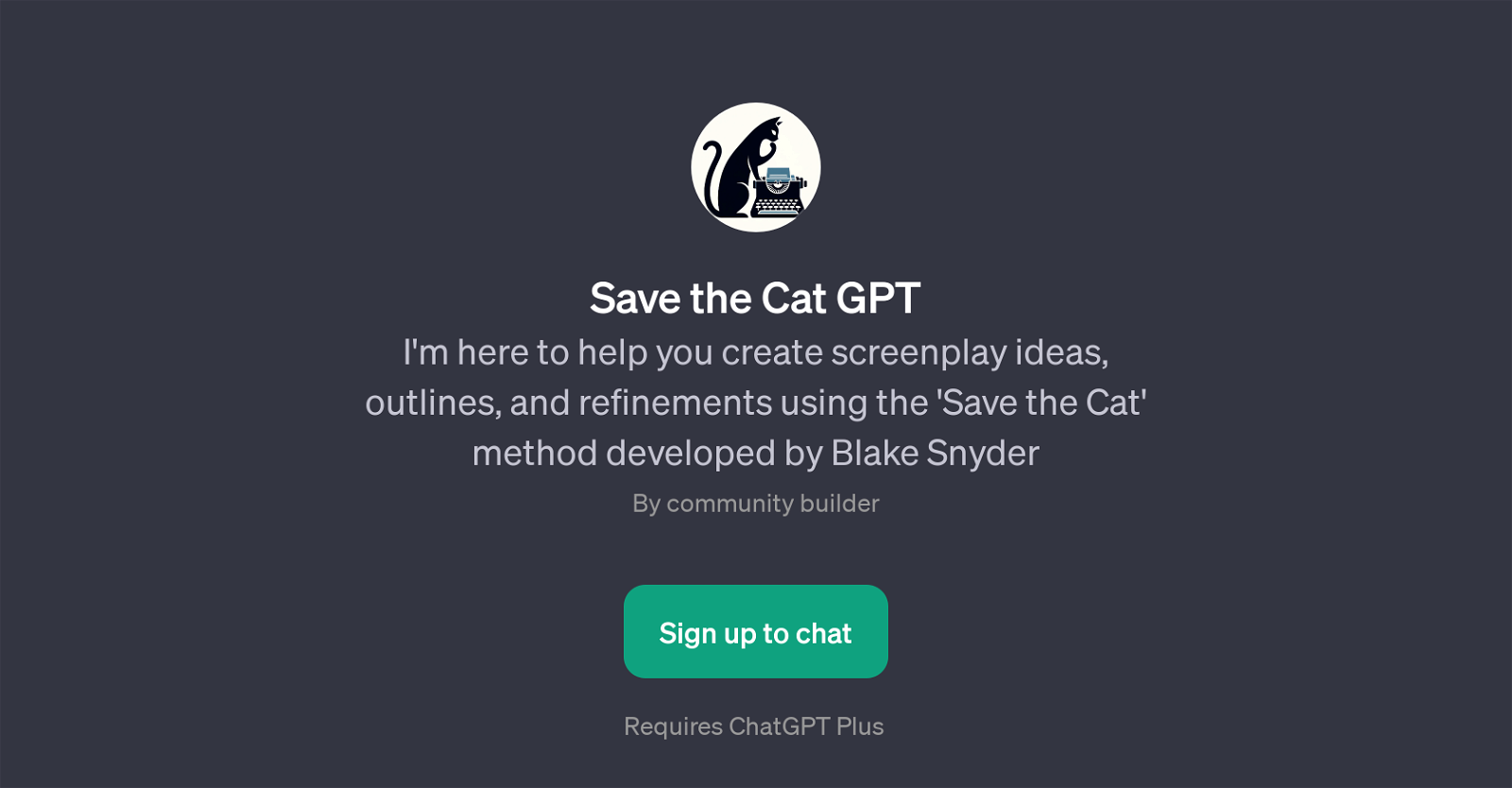 Save the Cat GPT website