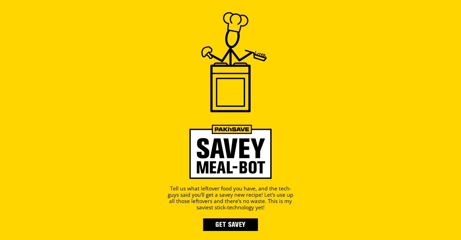 Savey Meal-Bot website