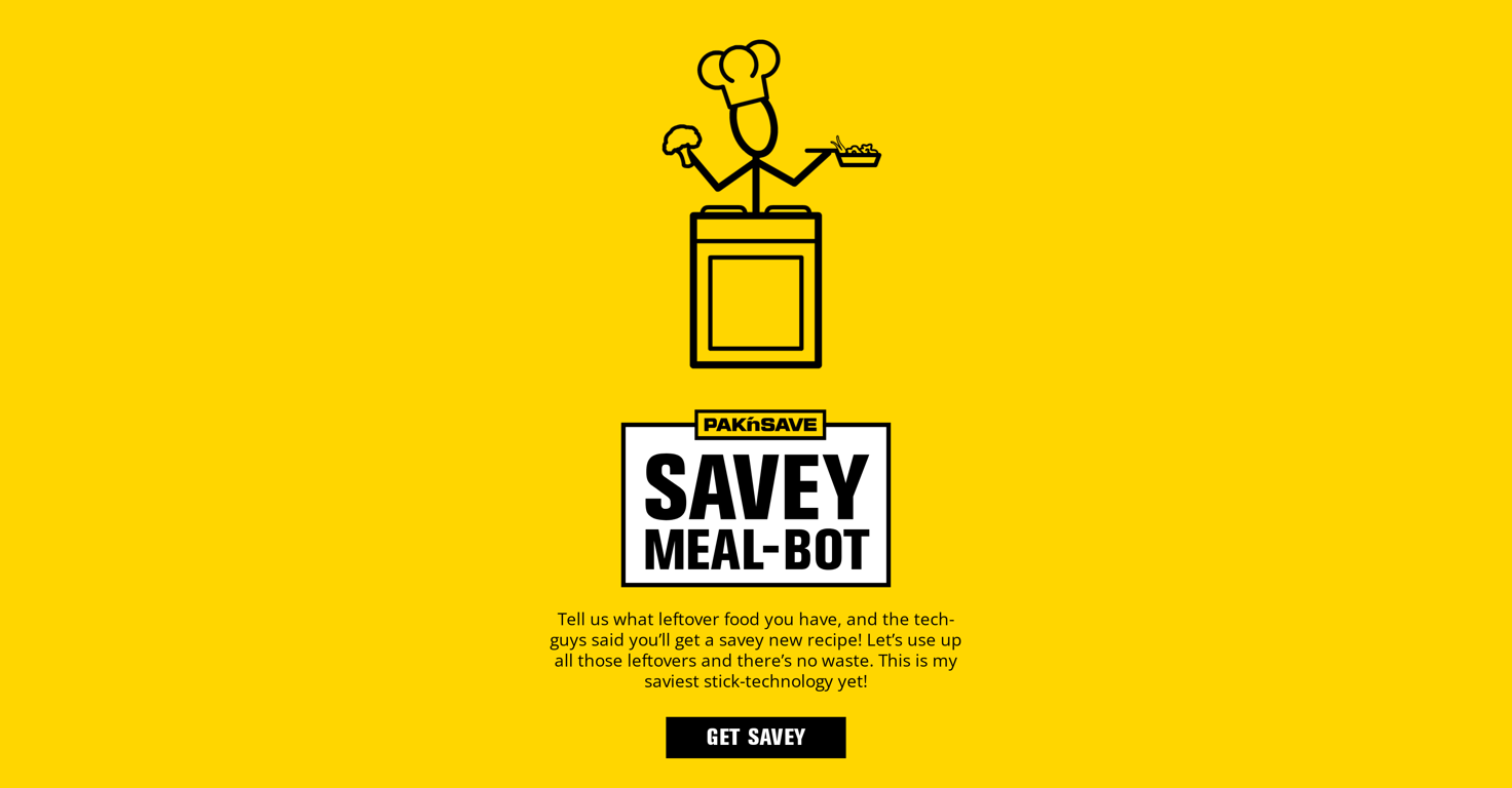 Savey Meal-Bot website