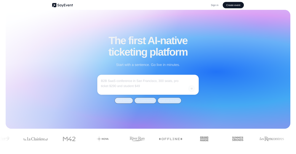 SayEvent website