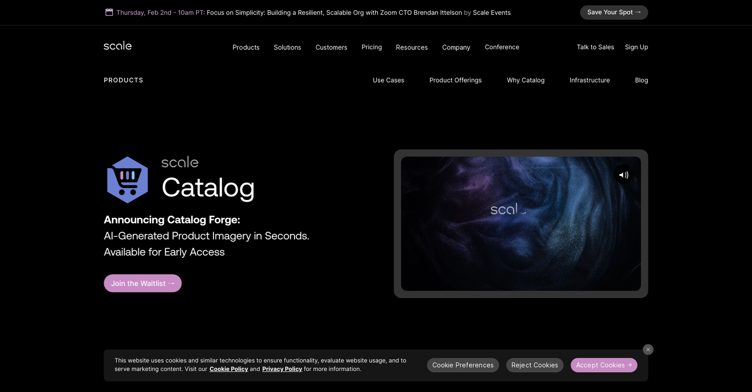 Scale Catalog Forge website