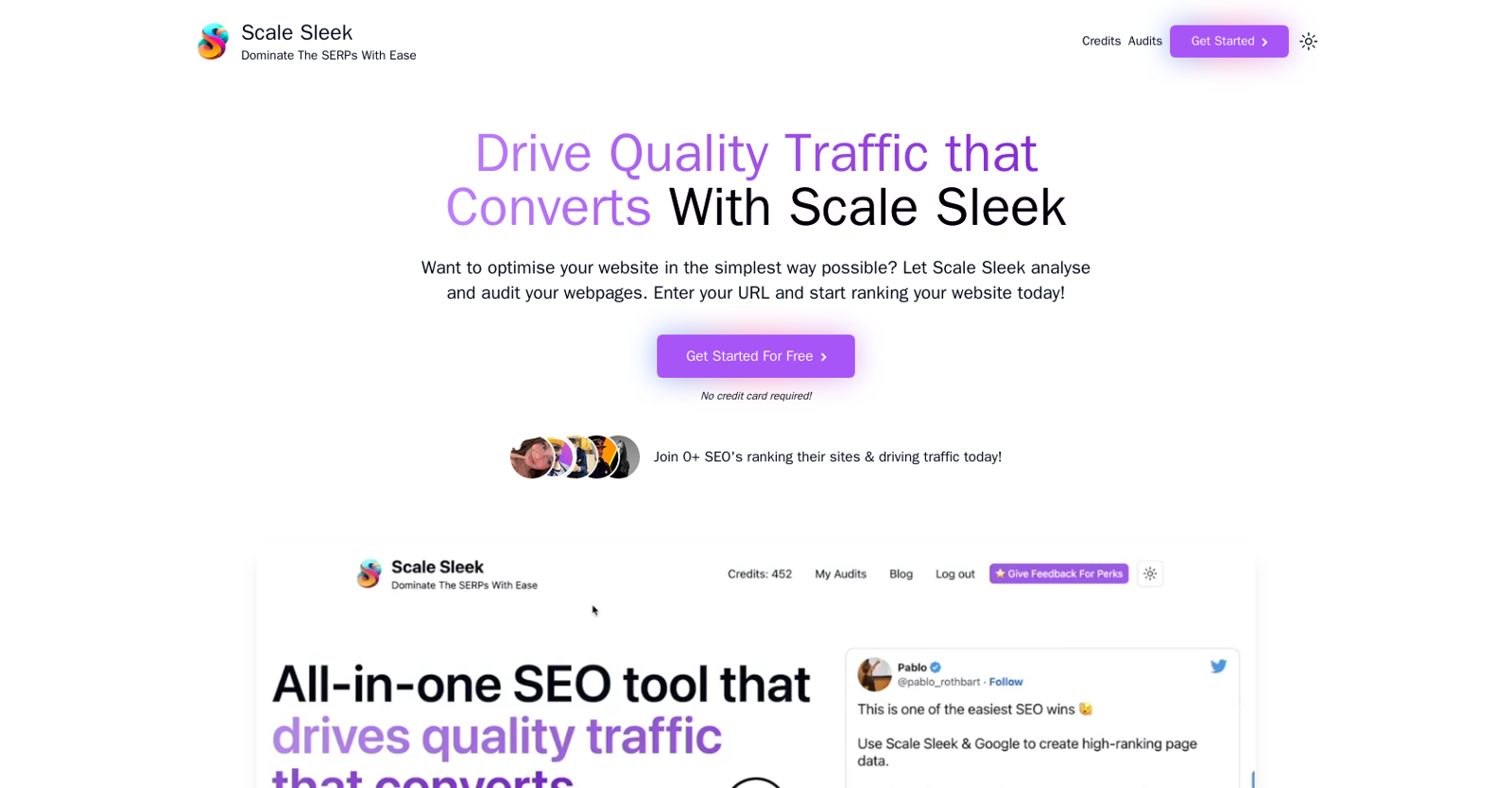 Scale Sleek website