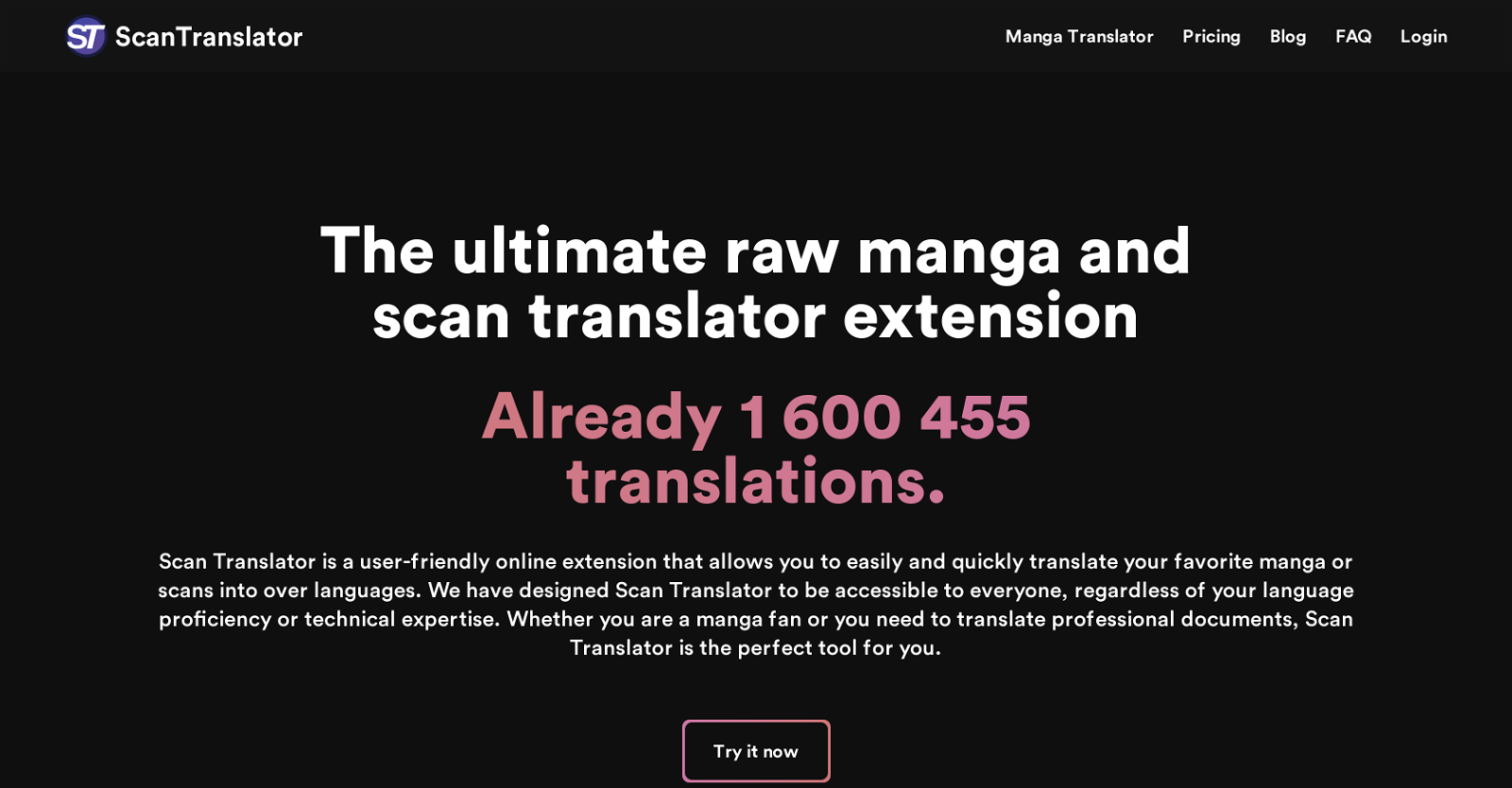 Scan Translator website