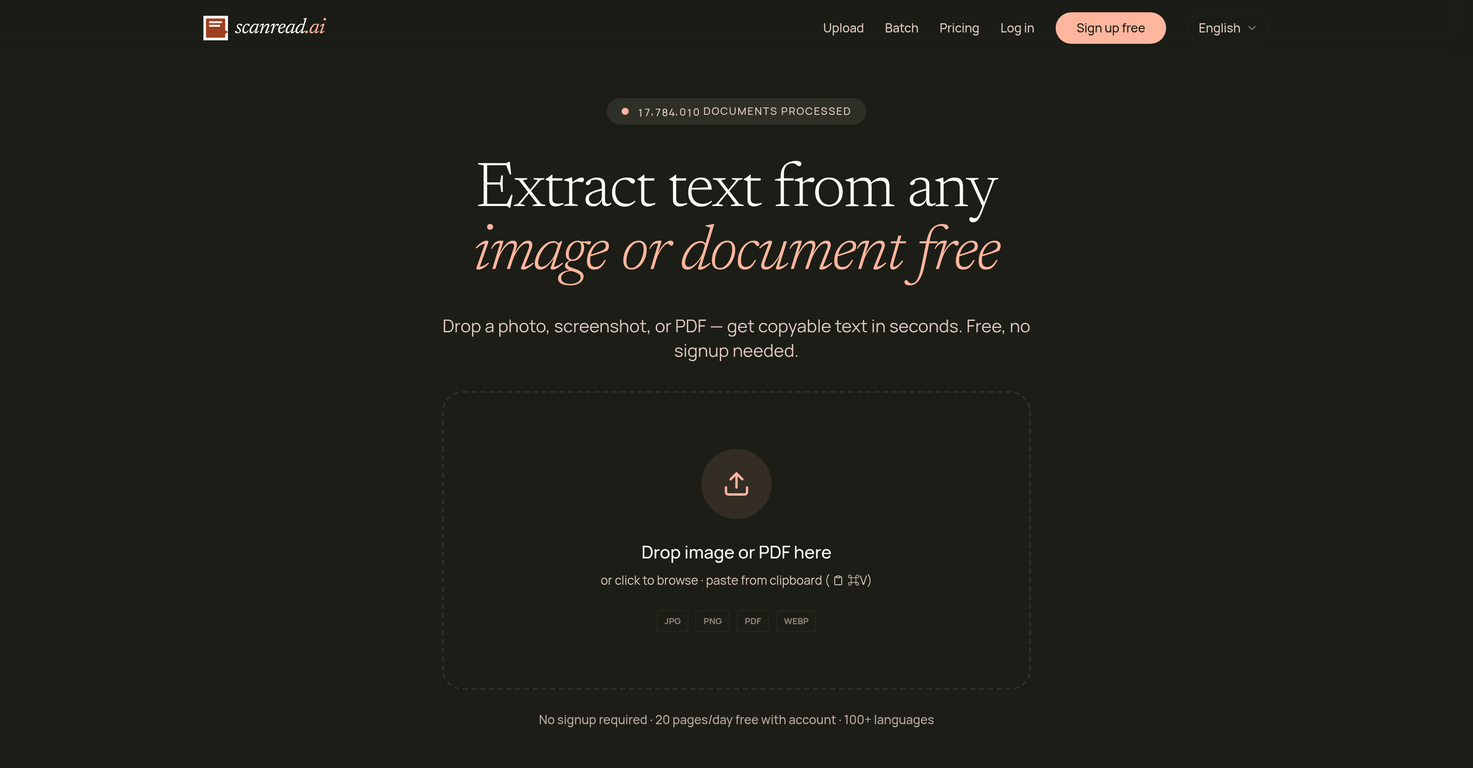 ScanRead website