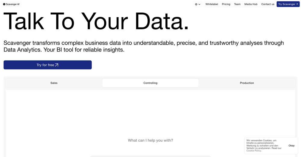 Scavenger AI website