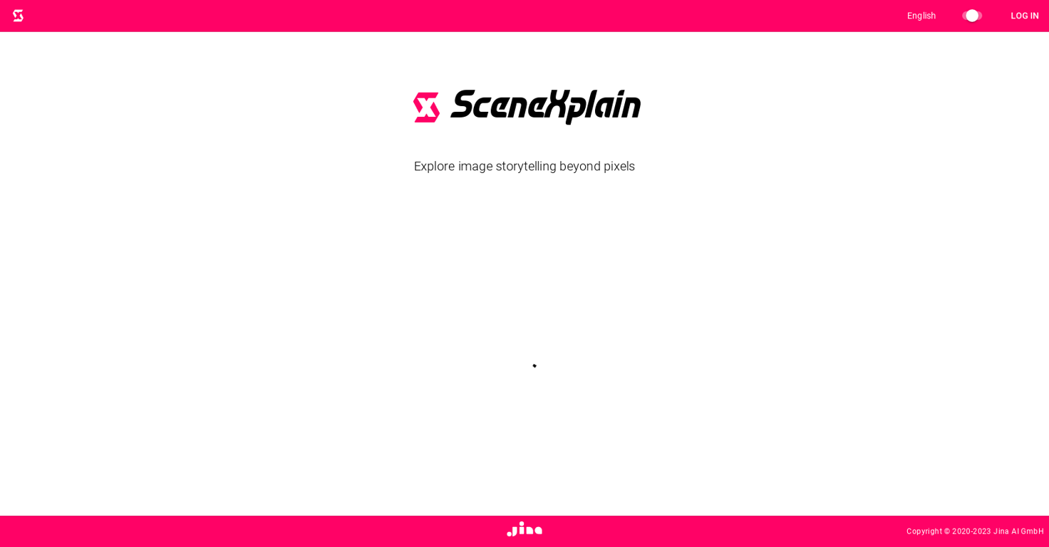 SceneXplain website