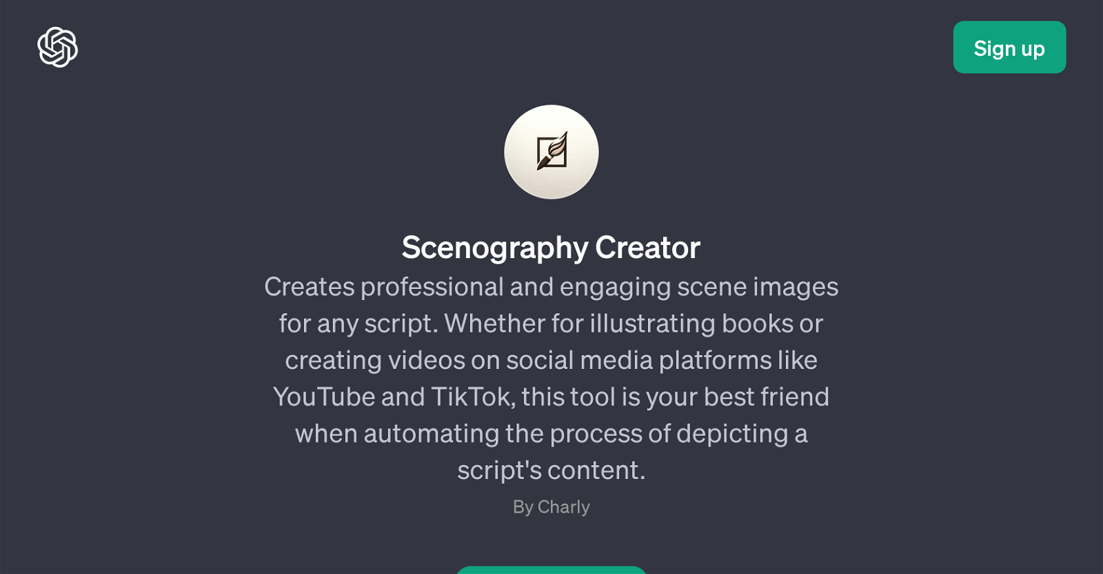 Scenography Creator website