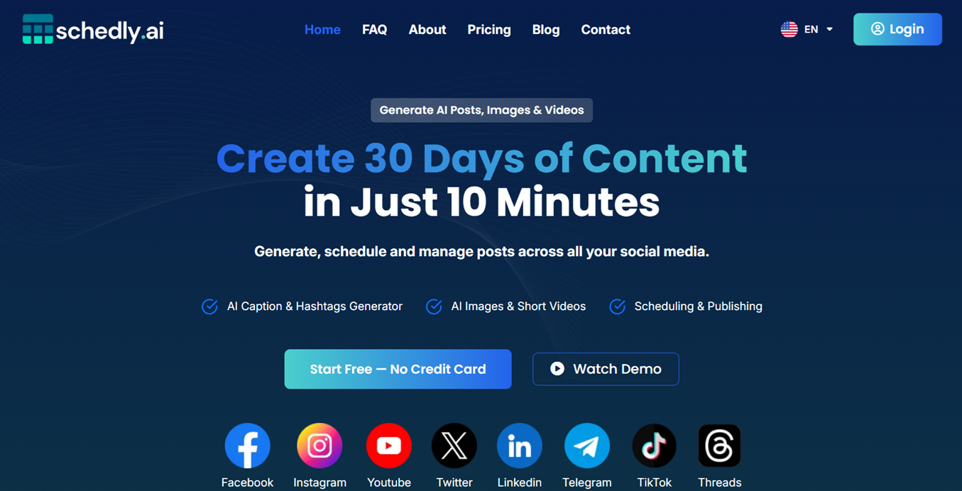 Schedly website