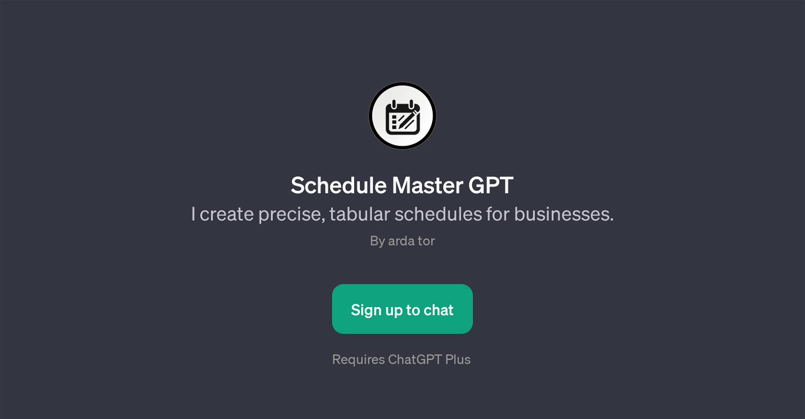 Schedule Master GPT website