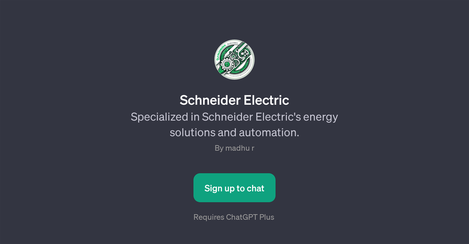 Schneider Electric GPT website
