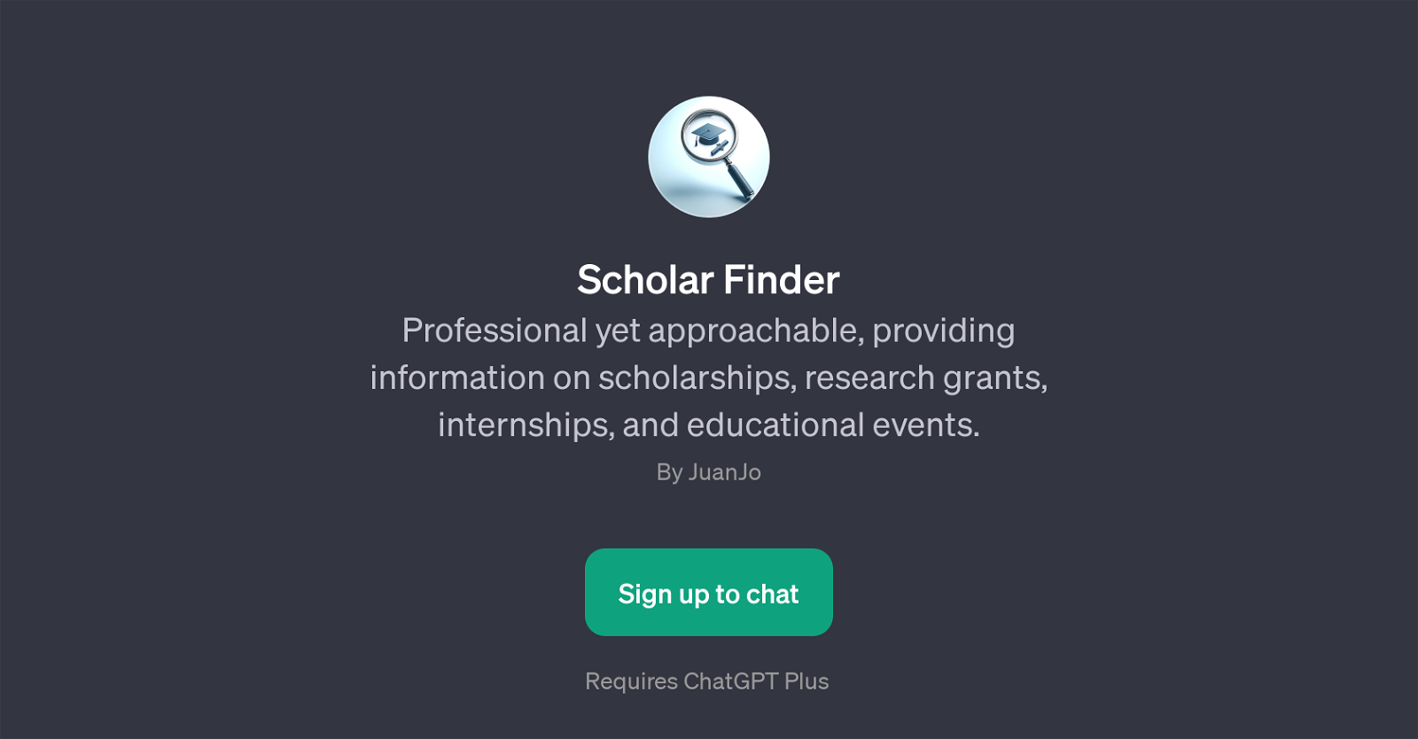 Scholar Finder website
