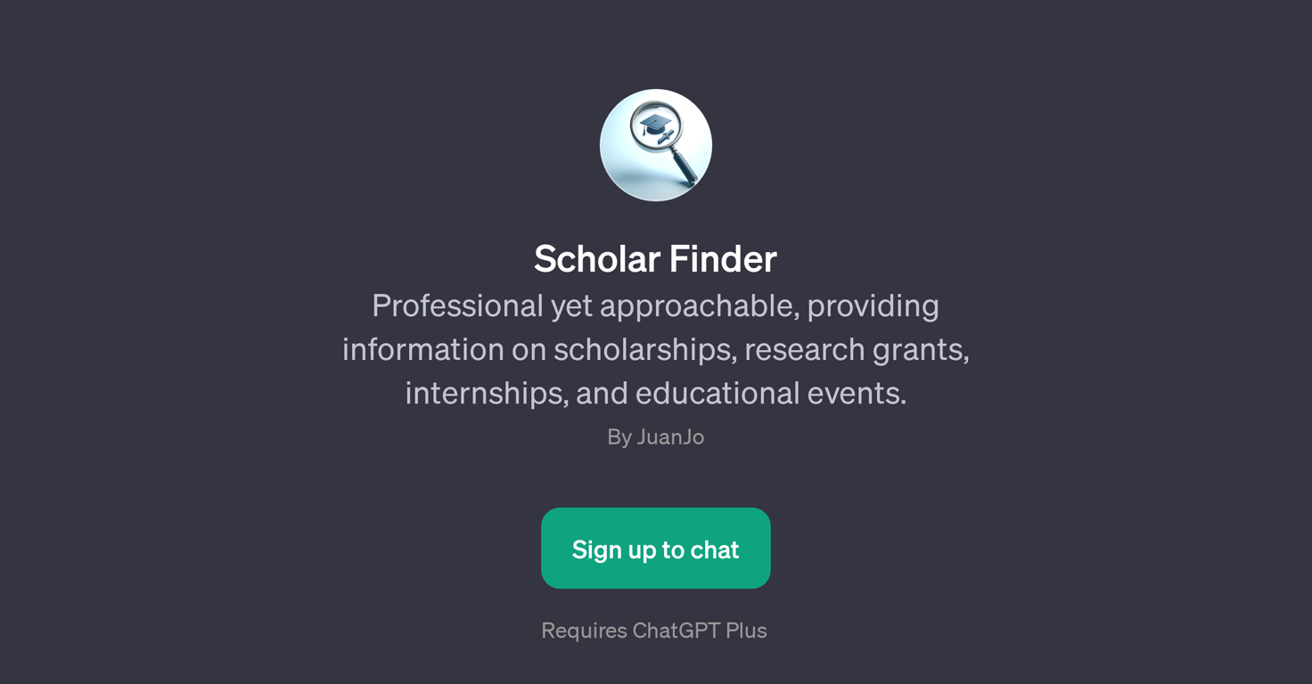 Scholar Finder website