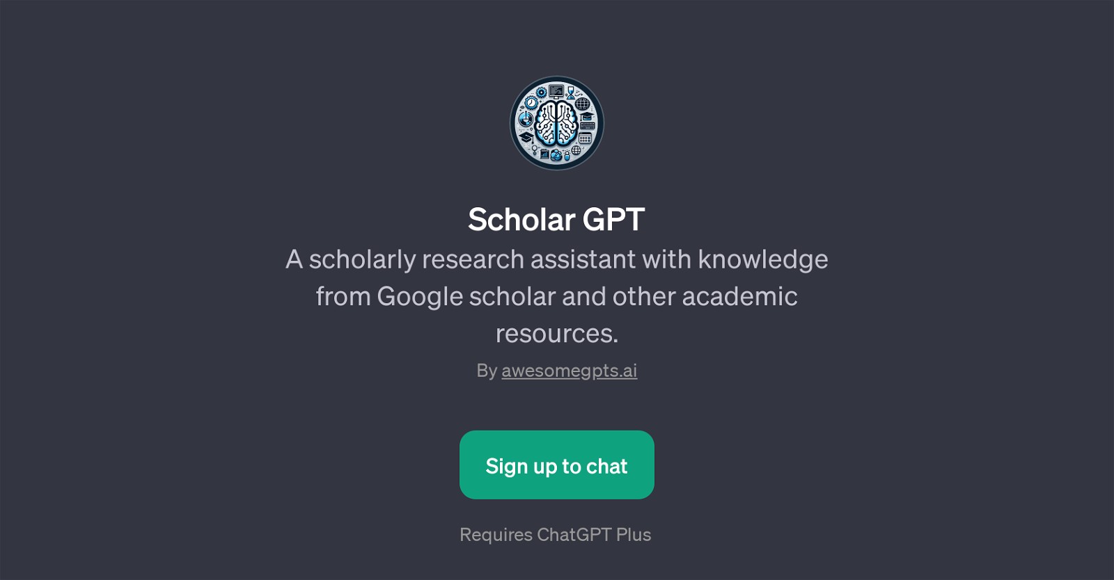 Scholar GPT website