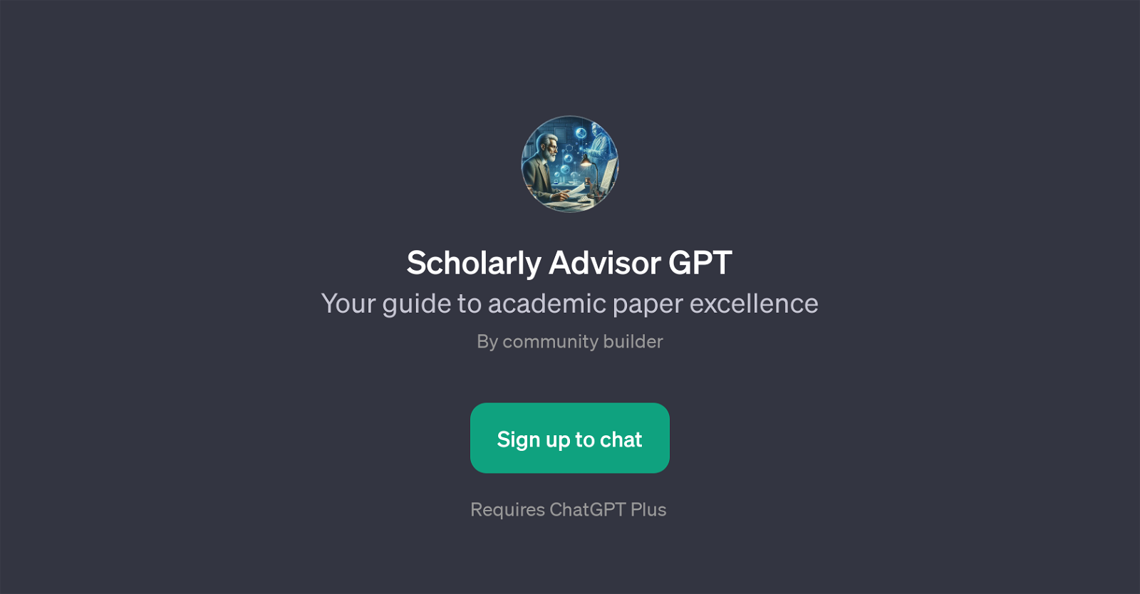 Scholarly Advisor GPT website
