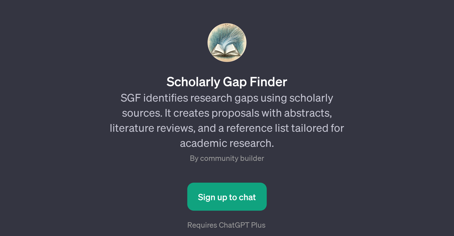 Scholarly Gap Finder website