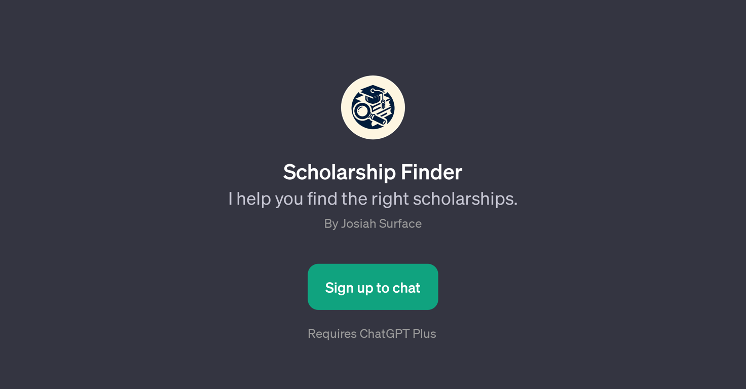 Scholarship Finder website