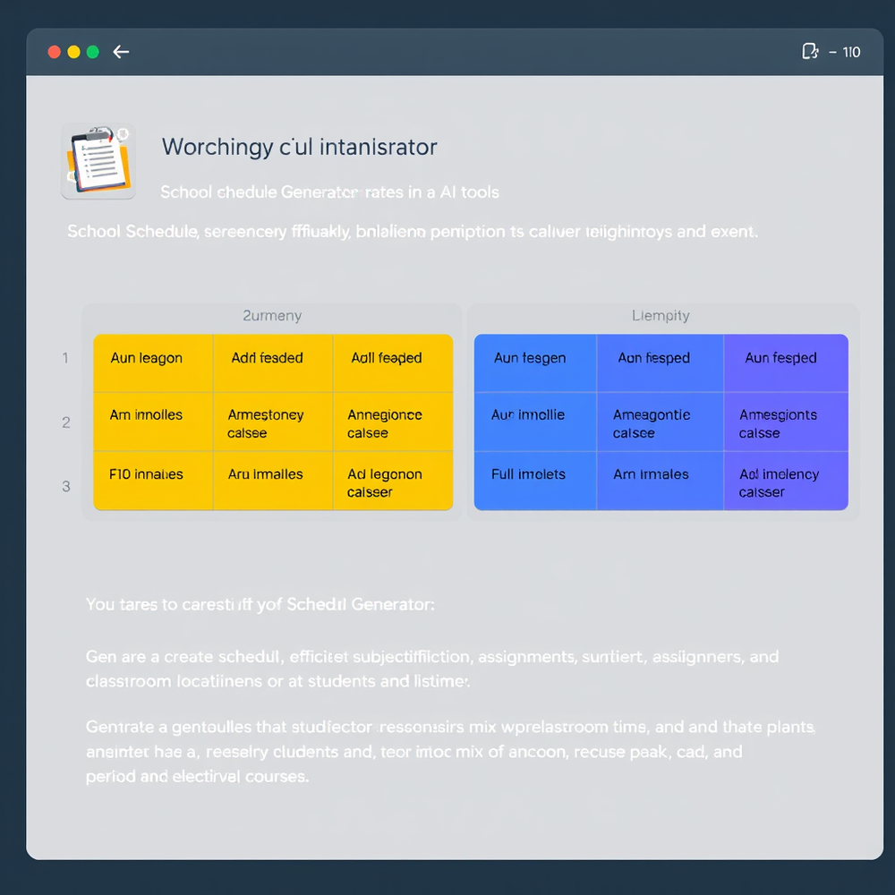 School Schledue Generator website