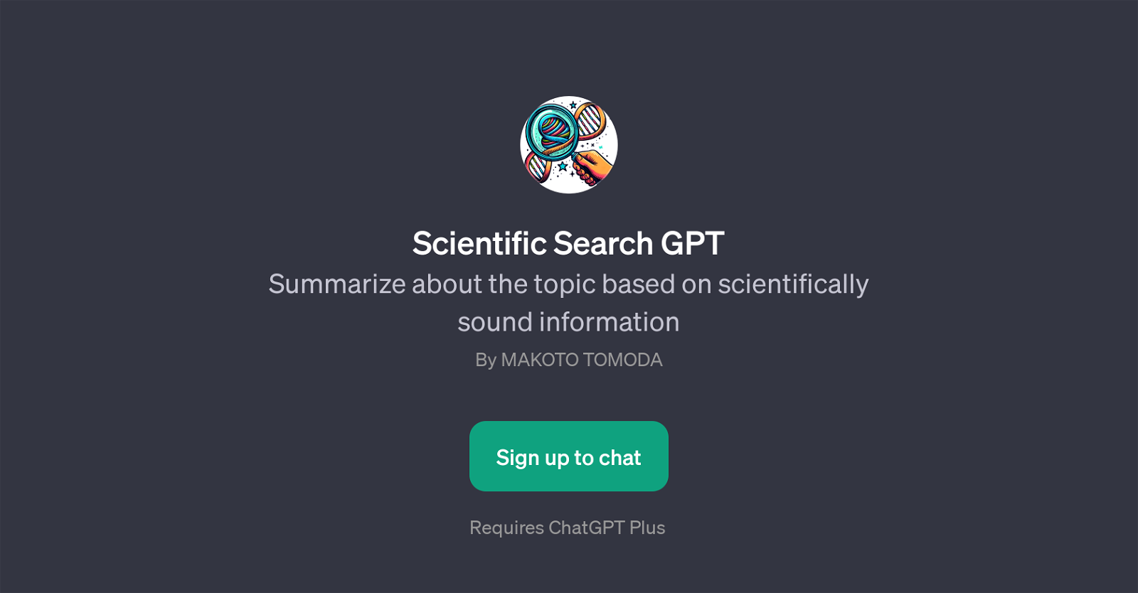 Scientific Search GPT website