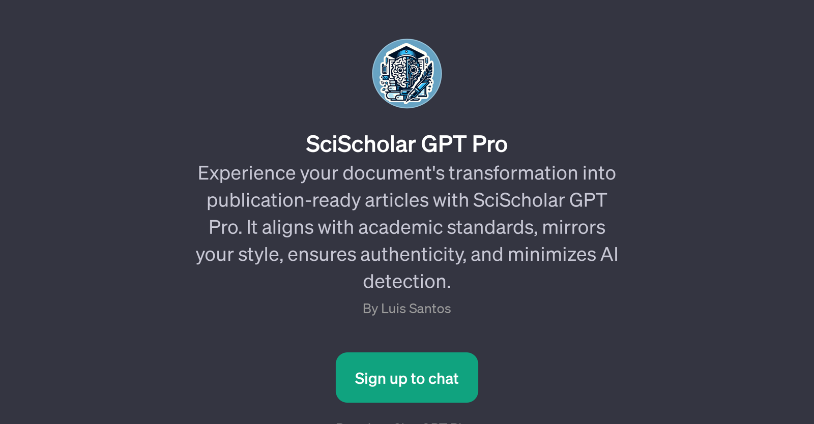 SciScholar GPT Pro website