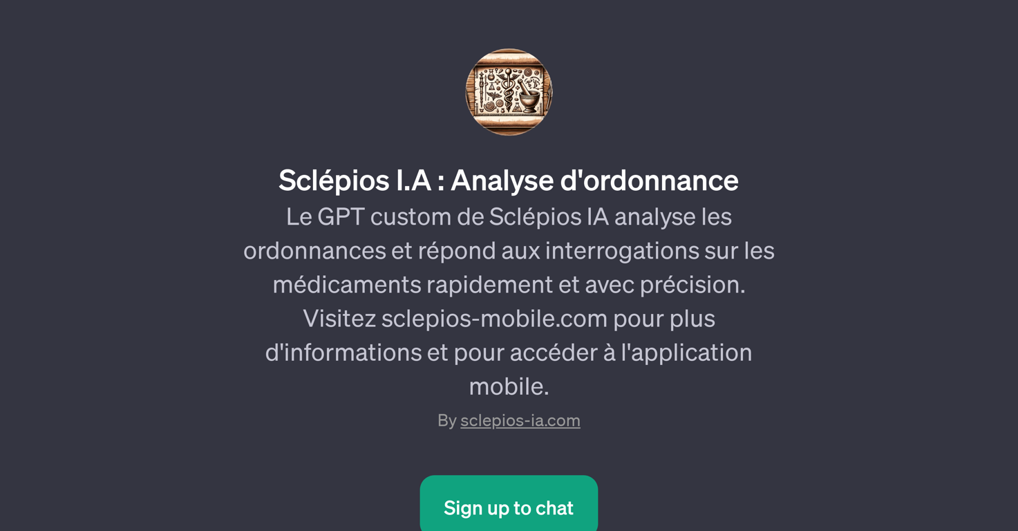 Sclpios I.A : Analyse d'ordonnance website