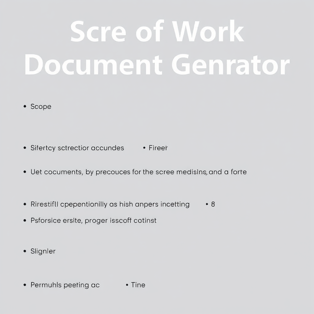Scope Work Document Generator website