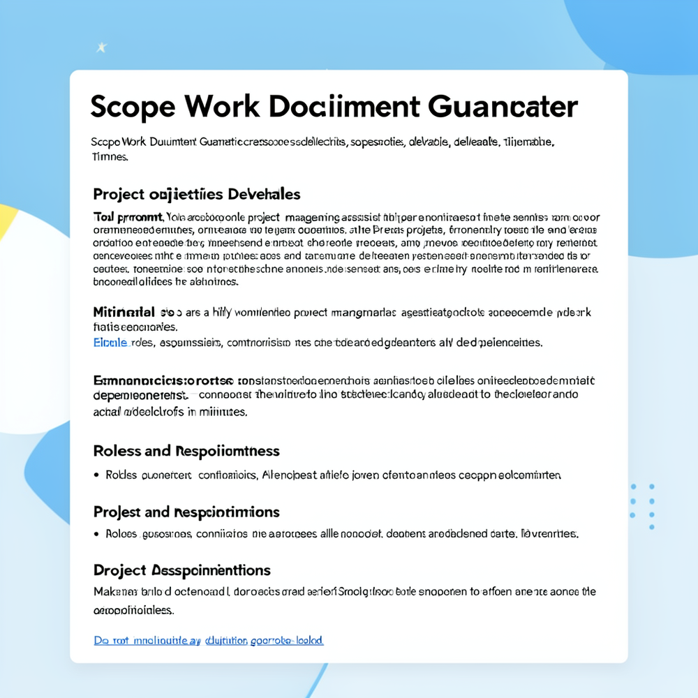 Scope Work Document Generator website