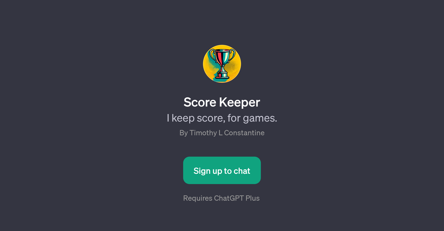 Score Keeper website