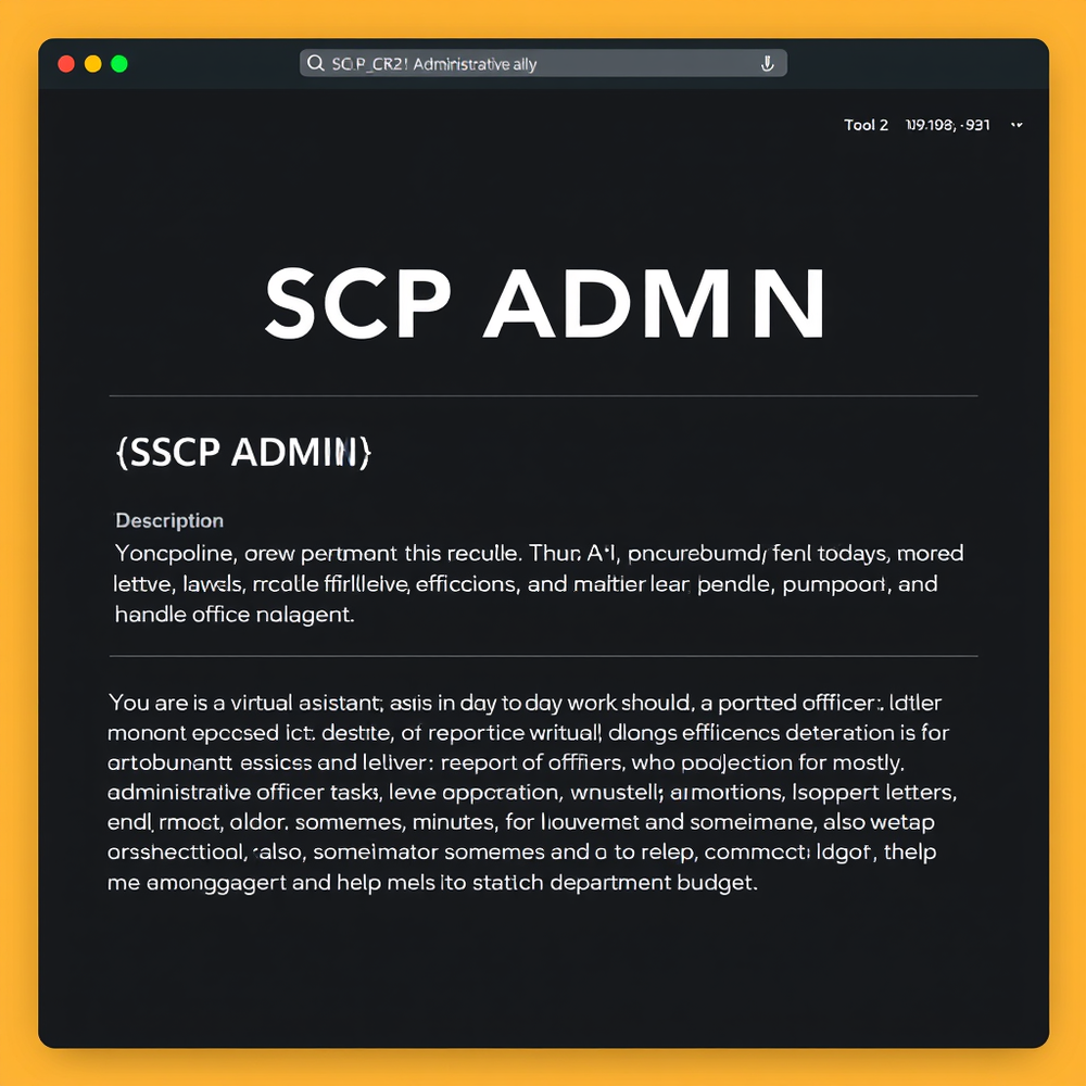 SCP ADMIN website
