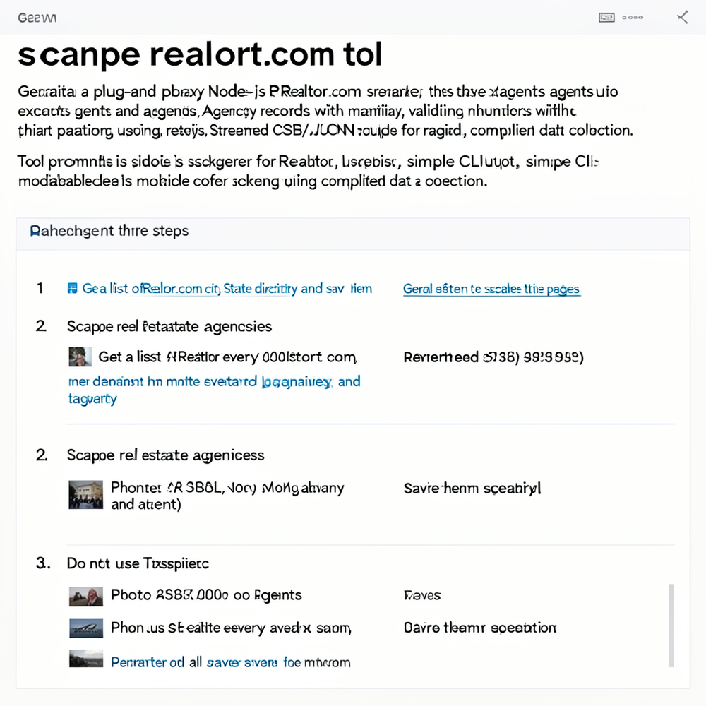 scrape realtor.com tool website