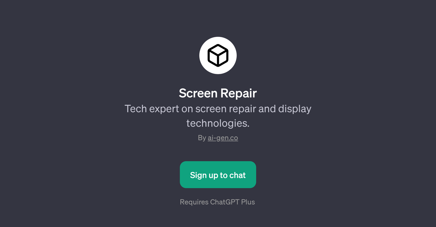 Screen Repair website