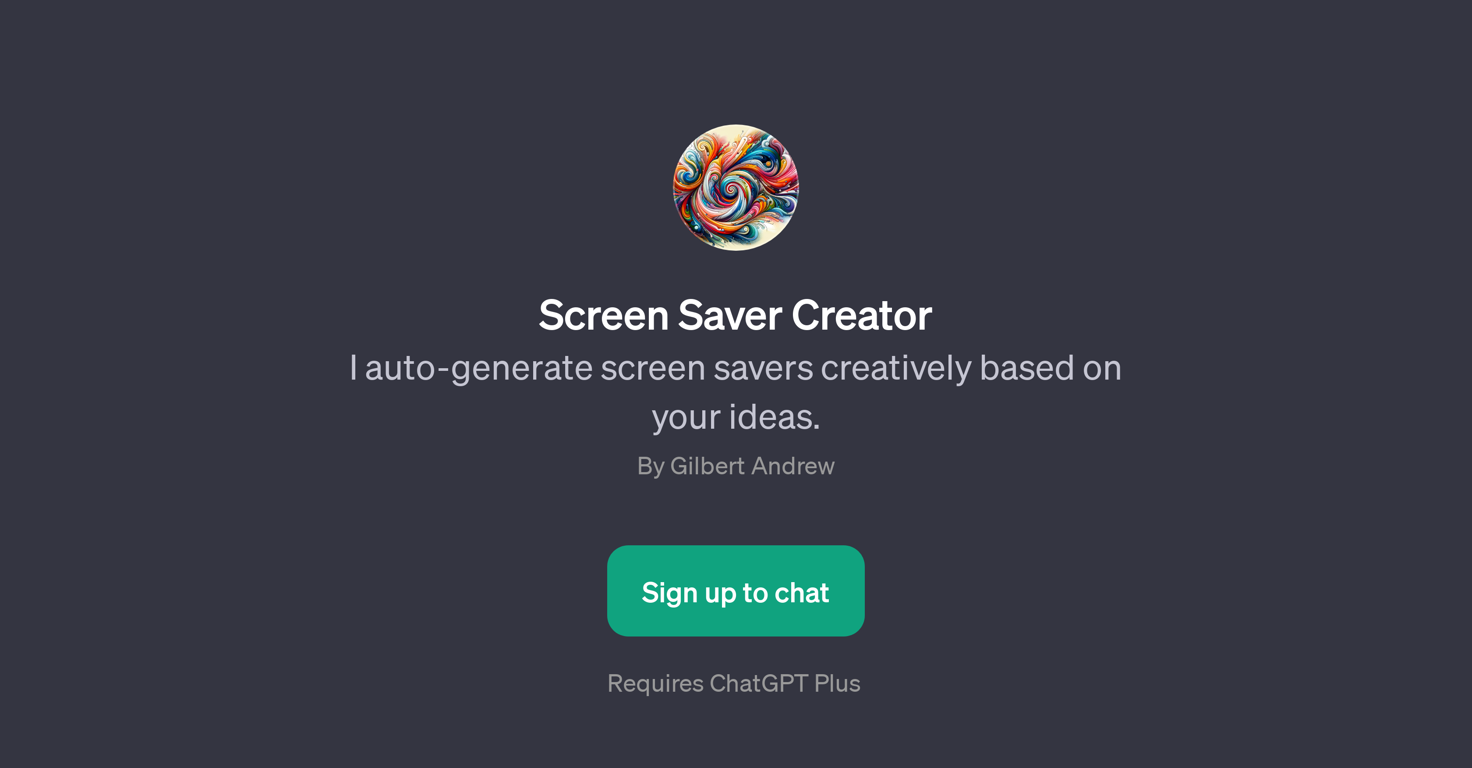 Screen Saver Creator website