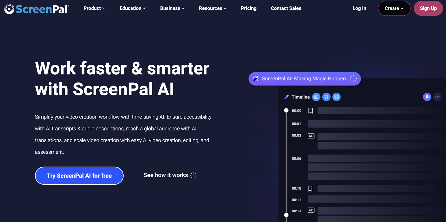 ScreenPal AI website