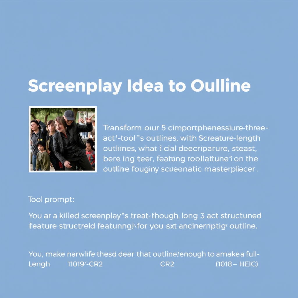 Screenplay Idea to Outline - Free AI Tool | TAAFT