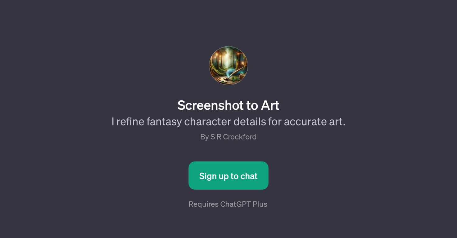 Screenshot to Art website