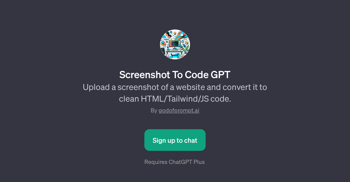 Screenshot To Code GPT website