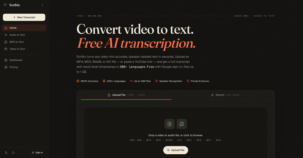 Scribix website