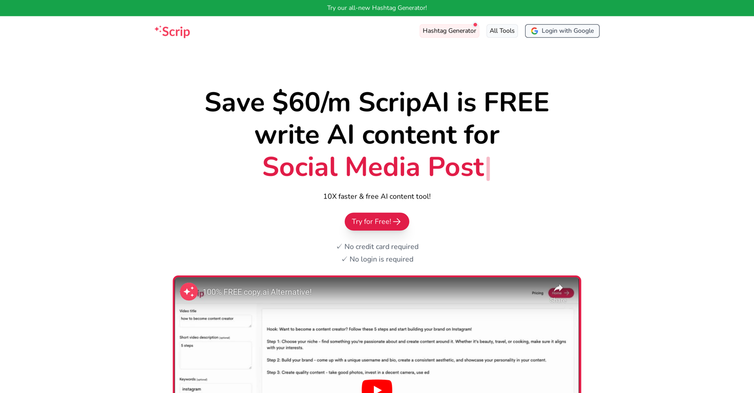 Scrip AI website