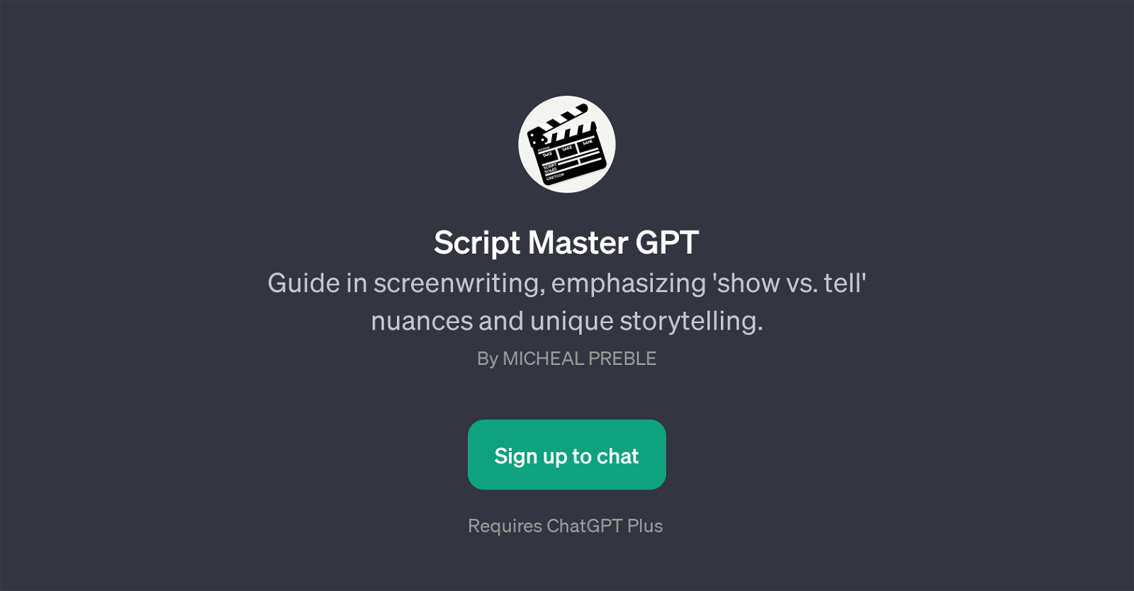 Script Master GPT website