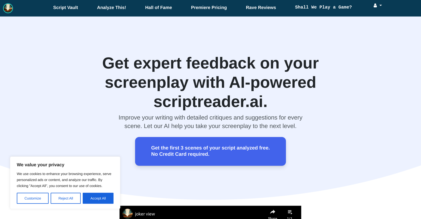 Scriptreader website