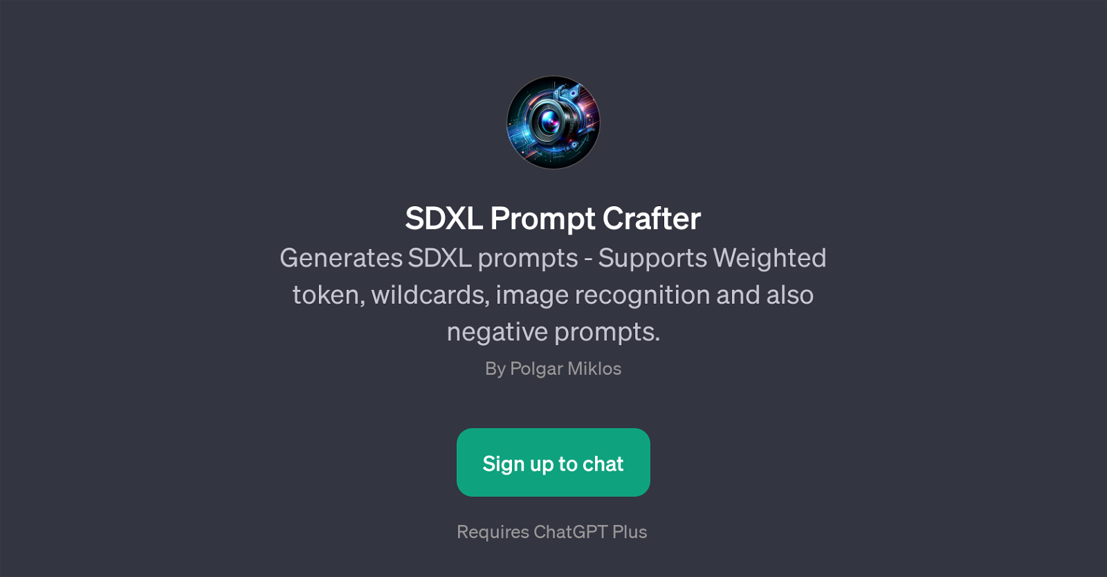 SDXL Prompt Crafter website