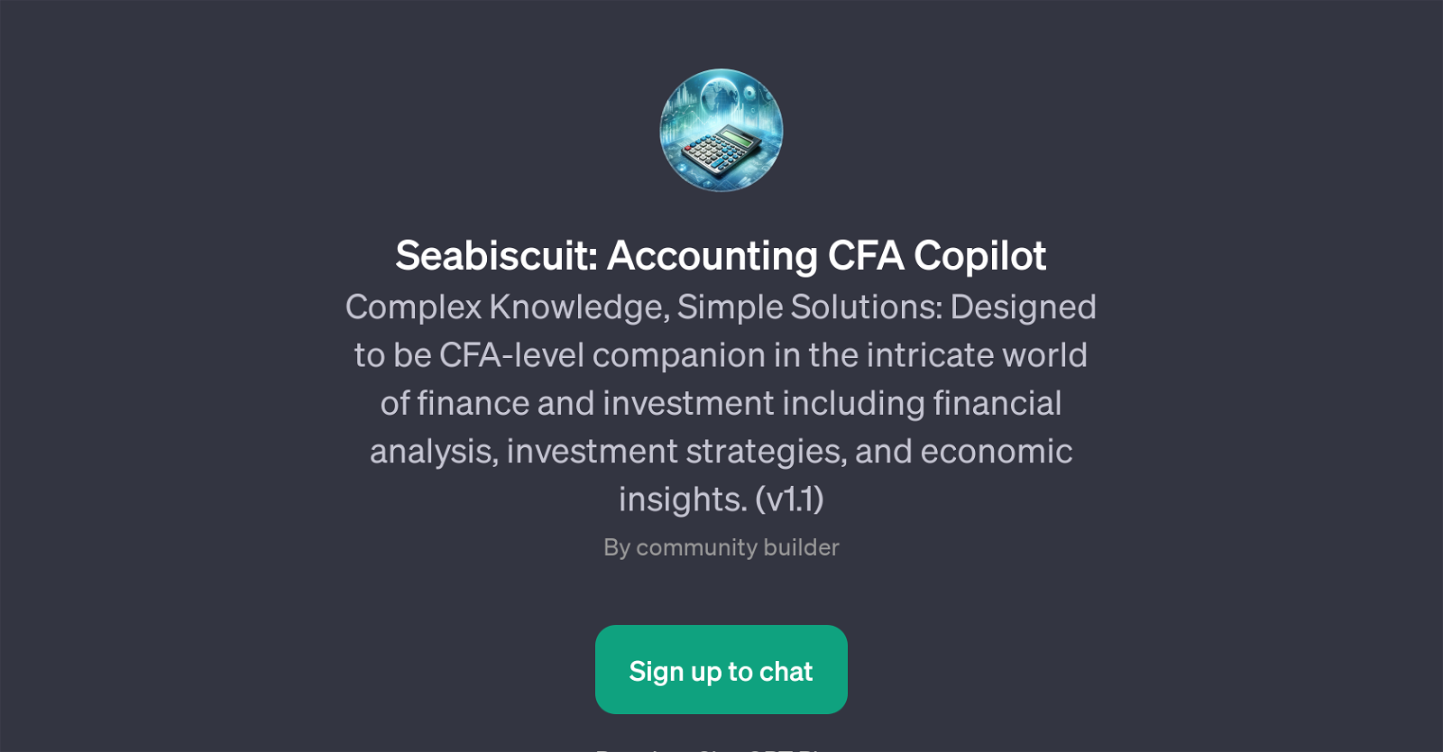 Seabiscuit: Accounting CFA Copilot website